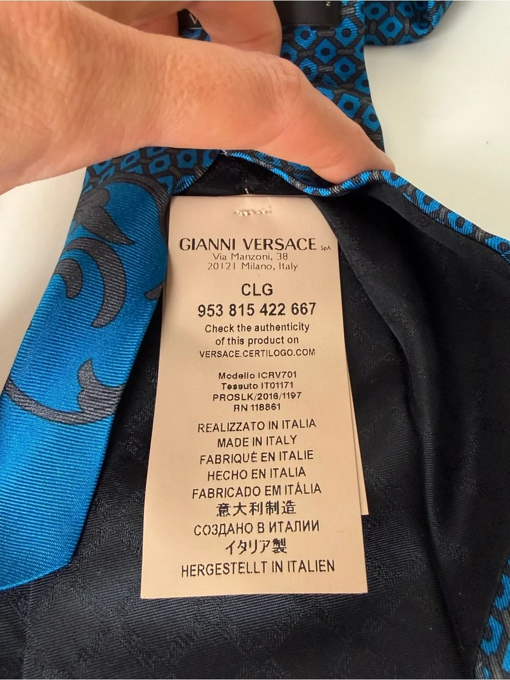 Gianni Versace baroque and Medusa head silk tie